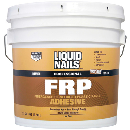Liquid Nails FRP Construction Adhesive, Chemical Base Acrylic Latex, 3.5 gal FRP-310 3.5GALL